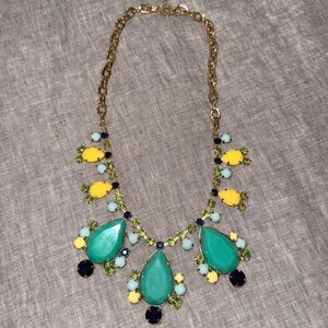 Lilly Pulitzer Spring Fling Shorely Blue Elegant Multicolor Statement Necklace